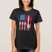 Rood Wit Blauw Kettingzaag Amerikaanse Arborist 4e T-shirt (Voorkant)