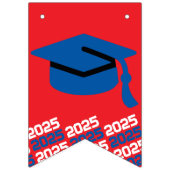 Rood, Wit Blauw Klasse van Afstuderen Hanging Bann Vlaggetjes (Eerste vlag)