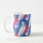 rood wit blauw koffiemok (Links)