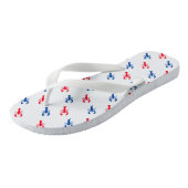 Rood wit blauw kreeft patroon Patriotic Beach Slee Teenslippers (Schuin)