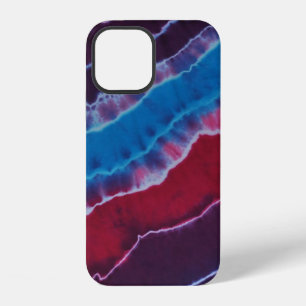 Rood Wit & Blauw Lagen Tie Dye iPhone 12 Hoesje
