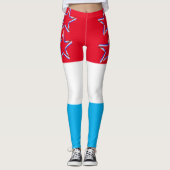 Rood wit Blauw Leggings (Voorkant)