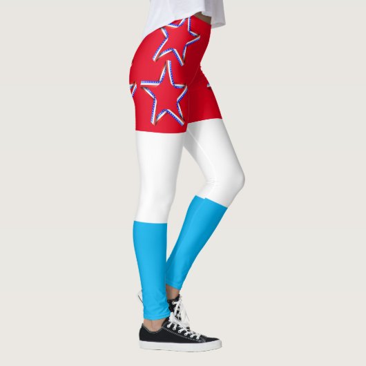 Rood wit Blauw Leggings (Rechts)