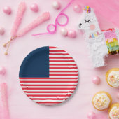 Rood Wit & Blauw Leuk Familie Vrienden Viering Papieren Bordje (Feest)