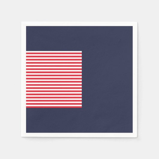 Rood Wit & Blauw Leuk Patriottisch Vieren Servet (Voorkant)