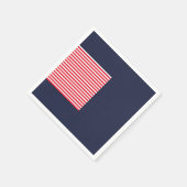 Rood Wit & Blauw Leuk Patriottisch Vieren Servet (Hoek)