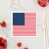 Rood Wit & Blauw Leuk Patriottisch Vrijheidsvierin Servet (Insitu)