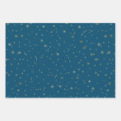 Rood Wit Blauw met Gouden Sneeuwvlokken Inpakpapier Vel (Voorkant)