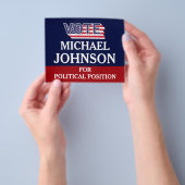 Rood Wit Blauw Moderne Campagne Politiek Flyer (Hand)
