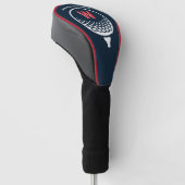 Rood Wit & Blauw Monogram Golfheadcover (Schuin)