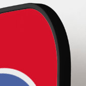 Rood Wit Blauw Monogram Pickleball Paddle (Links Detail)