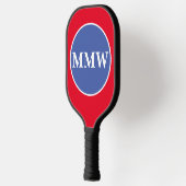 Rood Wit Blauw Monogram Pickleball Paddle (Links)