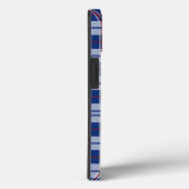 Rood, Wit & Blauw Monogram Plaid Case-Mate iPhone Case (Achterkant / Rechts)