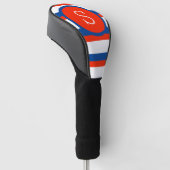 Rood Wit Blauw Monogram Strepen Juli 4 4Sammy Golfheadcover (Schuin)