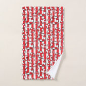Rood Wit Blauw Nautisch Strandhuis Badkamer Bad Handdoek (Handdoek)
