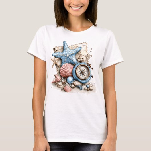ROOD WIT BLAUW NAUTISCHE UITRUSTING & ZEESTER T-SHIRT (Voorkant)