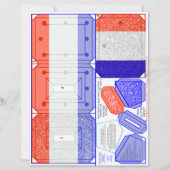 Rood Wit & Blauw Nep Glitter Selfie Frame Ambacht (Voorkant)