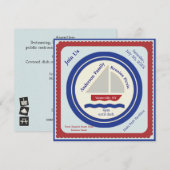 Rood, wit, blauw nicht kaart (Voorkant / Achterkant)