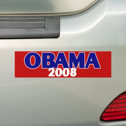 Rood, wit, blauw Obama 2008 Bumpersticker (Op auto)