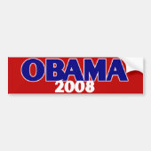 Rood, wit, blauw Obama 2008 Bumpersticker (Voorkant)