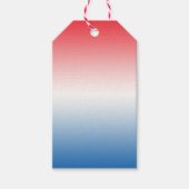 Rood Wit & Blauw Ombre Cadeaulabel (Voorkant)