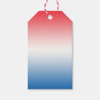Rood Wit & Blauw Ombre Cadeaulabel