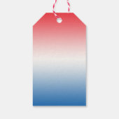 Rood Wit & Blauw Ombre Cadeaulabel (Achterkant)