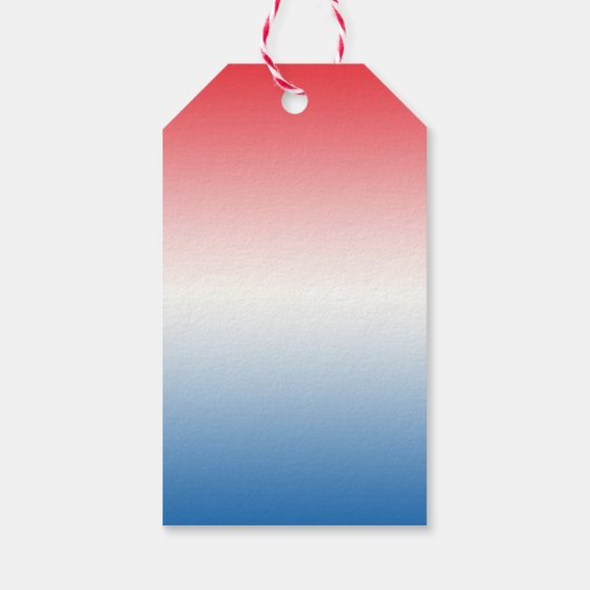 Rood Wit & Blauw Ombre Cadeaulabel (Achterkant)