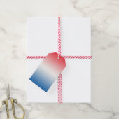 Rood Wit & Blauw Ombre Cadeaulabel (Met Touw)