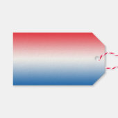 Rood Wit & Blauw Ombre Cadeaulabel (Voorkant (Horizontaal))