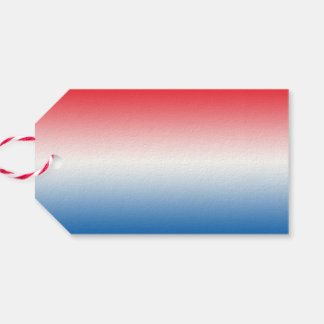 Rood Wit & Blauw Ombre Cadeaulabel