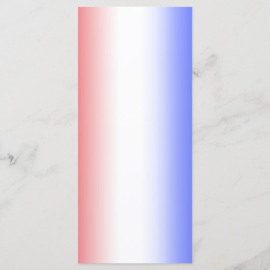 Rood Wit & Blauw Ombre Diner Bruiloft Receptie Menu (Achterkant)