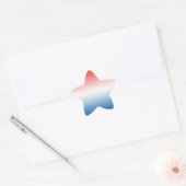 Rood Wit & Blauw Ombre Ster Sticker (Envelop)