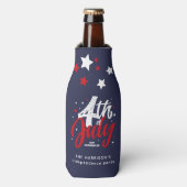Rood Wit Blauw Onafhankelijkheidsdag 4 juli Flesjeskoeler (Fles Voorkant)