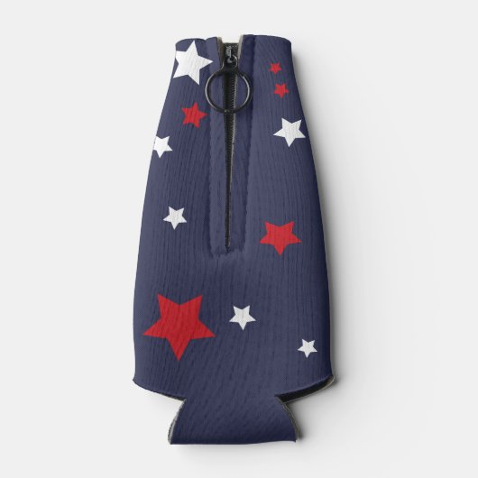 Rood Wit Blauw Onafhankelijkheidsdag 4 juli Flesjeskoeler (Achterkant)