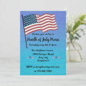 Rood, Wit & Blauw Onafhankelijkheidsdag Feest Kaart (Staand voorkant)