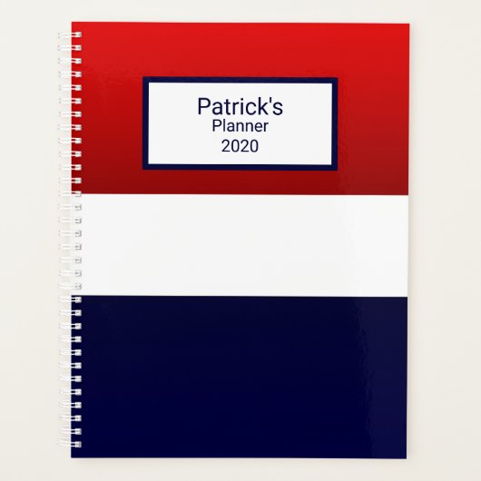 Rood Wit & Blauw Ontwerp Planner (Voorkant)