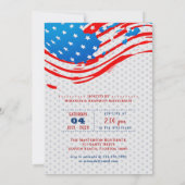 rood, wit, blauw oom sam 4th van juli feest kaart (Achterkant)