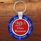Rood, wit, blauw op de 20e klasse Reunion Favors Sleutelhanger (Achterkant)