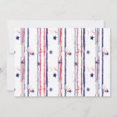 Rood Wit Blauw Paard Ruitersport 4th van Juli Fees Kaart (Achterkant)