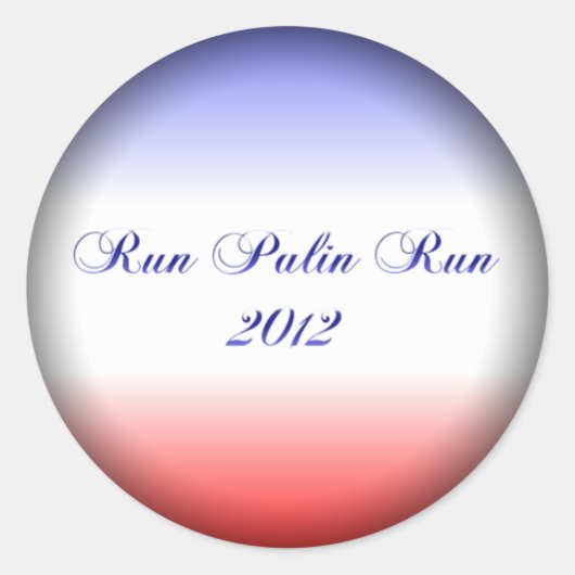 Rood Wit & Blauw Palin Vervagen Ronde Stickers (Voorkant)