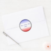 Rood Wit & Blauw Palin Vervagen Ronde Stickers (Envelop)