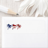 Rood Wit Blauw Palmboom Etiket (Insitu)