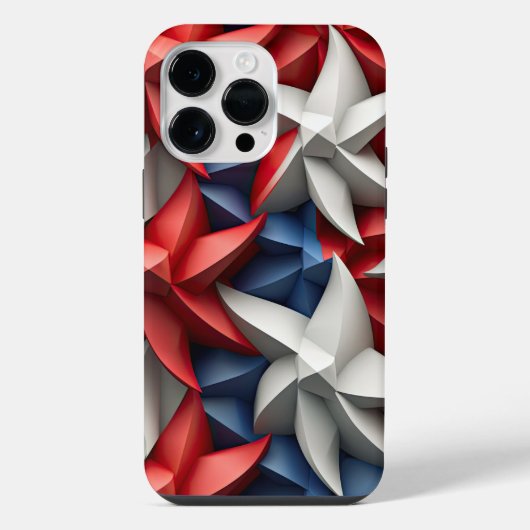 ROOD WIT BLAUW PATRIOTISCH USA STERREN iPhone HOESJE (Achterkant)