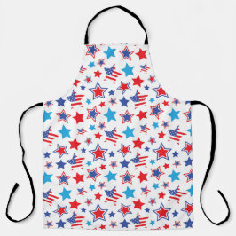 ROOD WIT BLAUW PATRIOTISCHE STERREN SCHORT