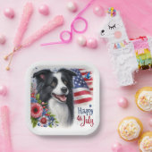 Rood Wit Blauw Patriottisch 4 juli Papier Bord (Feest)