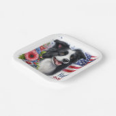 Rood Wit Blauw Patriottisch 4 juli Papier Bord (Gebogen)