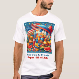 Rood Wit Blauw Patriottisch 4 juli T-shirt