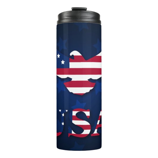 ROOD WIT BLAUW PATRIOTTISCH AMERIKAANS ZEEAREND THERMOSBEKER (Voorkant)