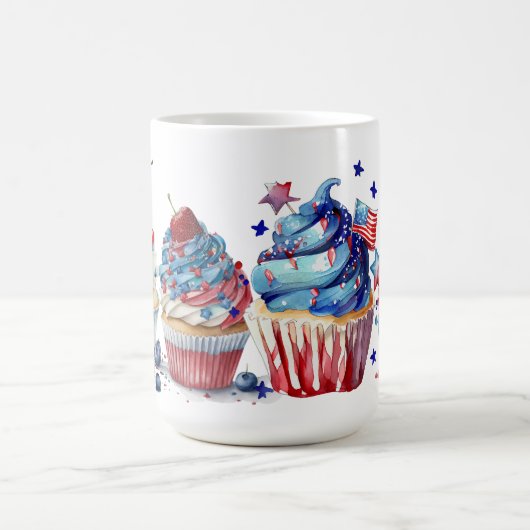 ROOD WIT BLAUW PATRIOTTISCH CUPCAKES KOFFIEMOK (Center)